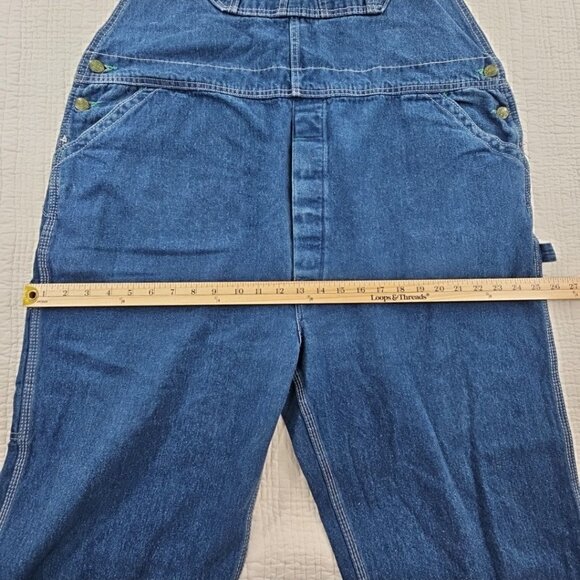 Liberty Bib Overalls Men's XXL 46x30 Rugged 100% Cotton Denim Carpenter EUC - Picture 6 of 13